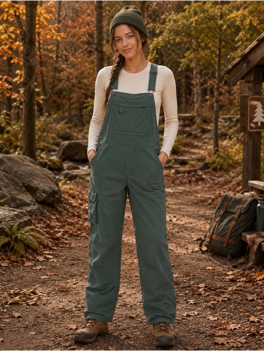 Duluth Trading Heirloom Gardening Bib Overalls Sage FIR Gorpcore fall work utili
